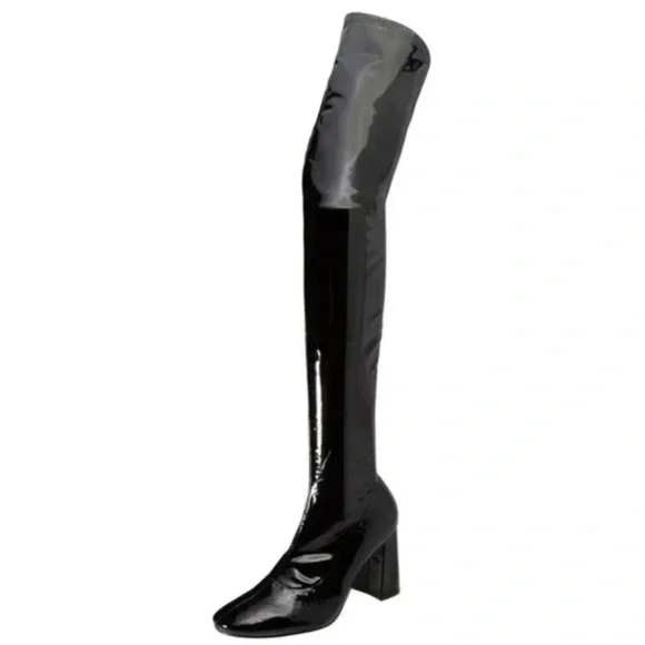Over the Knee Patent Leather Boots - Picture 7 of 10